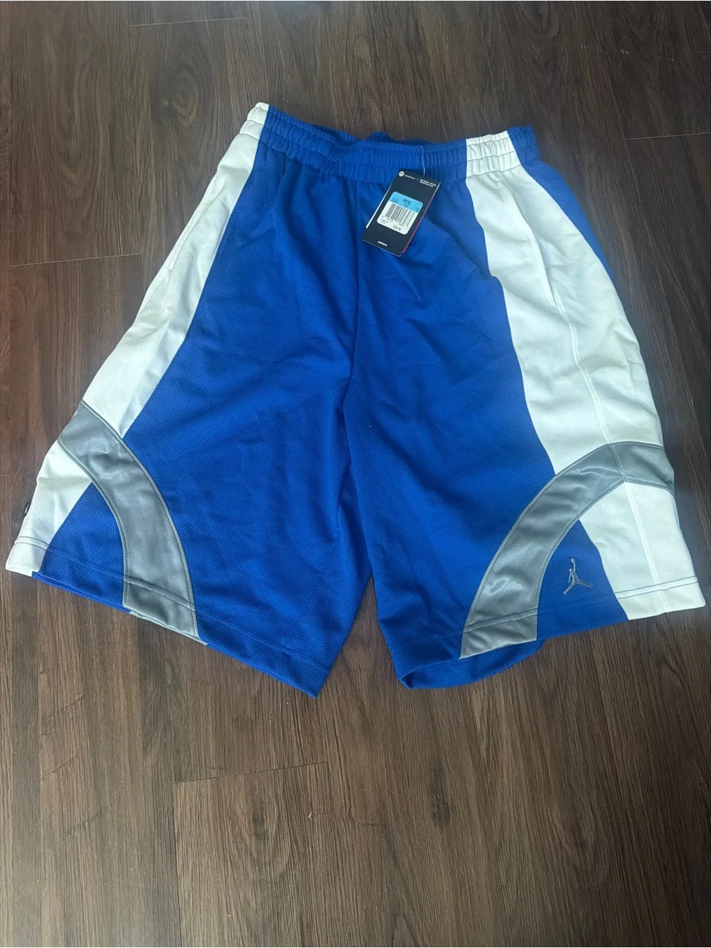 Jordan Men’s Royal Blue, White & Silver Athletic Basketball Shorts